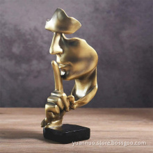 Silence is Gold Abstract Art Figurine